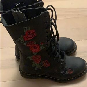 Dr. Martens floral tall boots (reserved)